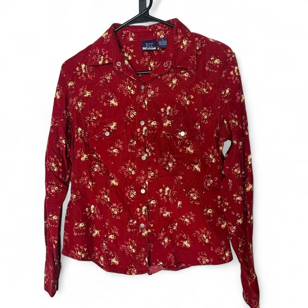 American-vintage Women's Red and Burgundy Shirt